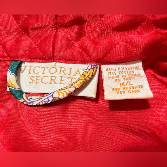 Victoria's Secret Gold Label VTG Quilted Satin Maxi Robe - M/L - Picture 8 of 8